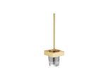 Dornbracht WC-Bürstengarnitur 83900780-28 Wandmodell, Glas aus Kristallglas, matt, messing gebürstet