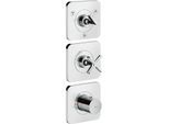 hansgrohe Axor Citterio E Fertigmontageset 36704000 Unterputz-Thermostatmodul 380/120, mit Rosetten, chrom