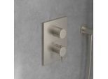 Villeroy und Boch Conum Fertigmontageset TVS12700200064 Unterputz-Thermostat mit Zweiwege-Mengenregulierung, Wandmontage, brushed nickel black