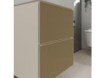 hansgrohe Xevolos E Waschtischunterschrank 54173390 480x555x475mm, für Handwaschbecken, 2 Schubladen, sandbeige matt, bronze Struktur