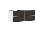 hansgrohe Xevolos E Waschtischunterschrank 54196730 1370x555x550mm, 4 Schubladen, mattweiß, Eiche dunkel