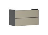 hansgrohe Xevolos E Waschtischunterschrank 54183390 980x555x475mm, 2 Schubladen, schiefergrau matt, bronze Struktur