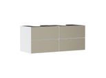 hansgrohe Xevolos E Waschtischunterschrank 54196390 1370x555x550mm, 4 Schubladen, mattweiß, bronze Struktur