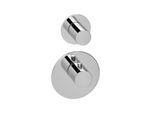 Herzbach Logic Fertigmontageset 11.521010.1.01 Universal-Thermostat-Modul, 2 runde Armaturenblenden, chrom