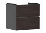 hansgrohe Xevolos E Waschtischunterschrank 54177730 580x555x475mm, 2 Schubladen, schiefergrau matt, Eiche dunkel