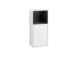 Villeroy und Boch Finion Seitenschrank G510PDGF 41,8x93,6cm, rechts, Emotion, Regal oben Black matt, Glossy white lacquer