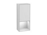 Villeroy und Boch Finion Seitenschrank F550MTGF 41,8x93,6x27cm, rechts, Regal unten White Matt, Glossy white lacquer