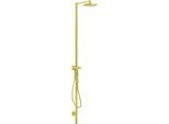 hansgrohe Axor Starck Duschsäule 12672950 mit Thermostat, Kopfbrause 240 1jet, brushed brass