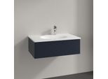 Villeroy und Boch Antao Waschtisch-Unterschrank K01100HG 78,8x25,6x49,6cm, mit Frontstruktur, midnight blue matt lacquer