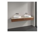 Villeroy und Boch Antao Waschtisch-Unterschrank L17013HM 160x19x50cm, Waschbeckenplattenfarbe botticino, warm walnut, Mit Beleuchtung