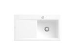Villeroy und Boch Subway Style 50 Einbauspüle 335102KG rechts, mit Ablaufgarnitur, Excenterbetätigung, 900 x 510 mm, snow white CeramicPlus