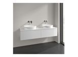 Villeroy und Boch Antao Waschtisch-Unterschrank K39050GF 160x36x50cm, Hahnlochbohrung, Waschbeckenplattenfarbe Lack, glossy white lacquer