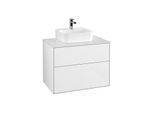 Villeroy und Boch Finion Waschtischunterschrank F08100GF 80x60,3x50,1cm, Abdeckplatte white matt, Glossy white lacquer
