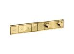 hansgrohe RainSelect Fertigmontageset 15382990 polished gold optic, Thermostat, 4x Verbraucher, Unterputz
