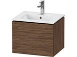 Duravit L-Cube Waschtisch-Unterschrank LC611802121 52x39,1x40cm, 1 Auszug, wandhängend, nussbaum dunkel