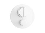 Herzbach Deep White Fertigmontageset 23.803050.1.07 für 2 Verbraucher, Unterputz-Thermostat, weiß matt