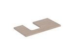 Geberit One Waschtisch-Platte 505293005 90 x 3 x 47 cm, Eiche/Melamin Holzstruktur, Ausschnitt links