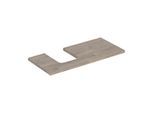 Geberit One Waschtisch-Platte 505294006 105 x 3 x 47 cm, Nussbaum hickory/Melamin Holzstruktur, Ausschnitt links