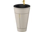 Duravit Starck 1,c-bonded Set S19514O34600000 Griff Gold, Keramik Schwarz Matt, bodenstehend Taupe Seidenmatt, 864 x 560 x 605 mm
