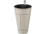 Duravit Starck 1,c-bonded Set S19514O70600000 Griff Edelstahl, Keramik Schwarz Matt, bodenstehend, Taupe Seidenmatt, 864 x 560 x 605 mm