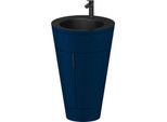Duravit Starck 1,c-bonded Set S19514OBD980000 Griff Diamantschwarz, Keramik Schwarz Matt, bodenstehend, Nachtblau Seidenmatt, 864 x 560 x 605 mm
