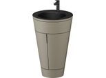 Duravit Starck 1,c-bonded Set S19514OBD920000 Griff Diamantschwarz, Keramik Schwarz Matt, bodenstehend, Stein Grau Seidenmatt, 864 x 560 x 605 mm