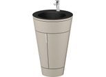 Duravit Starck 1,c-bonded Set S19514O10600000 Griff Chrom, Keramik Schwarz Matt, bodenstehend, Taupe Seidenmatt, 864 x 560 x 605 mm