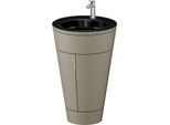 Duravit Starck 1,c-bonded Set S19515O70920000 Griff Edelstahl, Keramik Schwarz Matt, bodenstehend, Stein Grau Seidenmatt, 864 x 560 x 605 mm