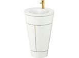 Duravit Starck 1,c-bonded Set S19512O34360010 Griff Gold, Keramik Weiß Matt, Innenbeleuchtung, bodenstehend, Weiß Seidenmatt, HxBxT 864 x 560 x 605 mm