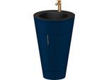 Duravit Starck 1,c-bonded Set S19514O04980000 Griff Bronze, Keramik Schwarz Matt, bodenstehend, Nachtblau Seidenmatt, 864 x 560 x 605 mm