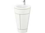 Duravit Starck 1,c-bonded Set S19513O70360010 Griff Edelstahl, Keramik Weiß Matt, Innenbeleuchtung, bodenstehend, Weiß Seidenmatt, 864 x 560 x 605 mm