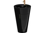Duravit Starck 1,c-bonded Set S19515O04400010 Griff Bronze, Keramik Schwarz Matt, Innenbeleuchtung, bodenstehend, Schwarz Hochglanz, 864 x 560 x 605 mm