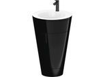 Duravit Starck 1,c-bonded Set S19513OBD400000 Griff Diamantschwarz, Keramik Weiß Matt, bodenstehend, Schwarz Hochglanz, 864 x 560 x 605 mm