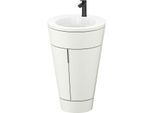 Duravit Starck 1,c-bonded Set S19513OBD390000 Griff Diamantschwarz, Keramik Weiß Matt, bodenstehend, Nordic Weiß Seidenmatt, 864 x 560 x 605 mm