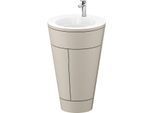 Duravit Starck 1,c-bonded Set S19513O10600000 Griff Chrom, Keramik Weiß Matt, bodenstehend Taupe Seidenmatt, 864 x 560 x 605 mm