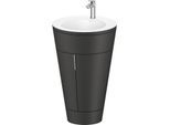 Duravit Starck 1,c-bonded Set S19512O70580000 Griff Edelstahl, Keramik Weiß Matt, bodenstehend, Graphit Seidenmatt, 864 x 560 x 605 mm