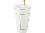 Duravit Starck 1,c-bonded Set S19512O34390000 Griff Gold, Keramik Weiß Matt, bodenstehend, Nordic Weiß Seidenmatt, 864 x 560 x 605 mm