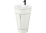 Duravit Starck 1,c-bonded Set S19512OBD390000 Griff Diamantschwarz, Keramik Weiß Matt, bodenstehend Nordic Weiß Seidenmatt, 864 x 560 x 605 mm