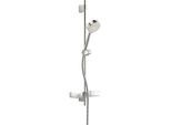 Hansa Hansabasicjet Brausestangen-Set 44780113 720 mm, Handbrause einstrahlig, Seifenschale, chrom, d= 18mm