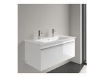 Villeroy und Boch Venticello Möbel-Waschtisch 4104AKRW 100x50cm, stone white C-plus, 2 Hahnlöcher, mit Überlauf
