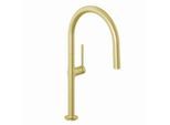 Kludi REEF Küchenarmatur 50851N075 herausziehbare Geschirrbrause, Brushed Gold