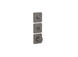 Hansgrohe Axor Citterio C Thermostatmodul 380/120, 49710340 ohne Struktur, brushed black chrome, Unterputz, mit Rosetten