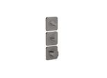 Hansgrohe Axor Citterio C Thermostatmodul 380/120, 49710330 cubic cut, Polished Black Chrome, Unterputz, mit Rosetten