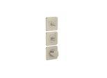 Hansgrohe Axor Citterio C Thermostatmodul 380/120, 49711820 cubic cut, brushed nickel, Unterputz, mit Rosetten