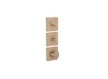 Hansgrohe Axor Citterio C Thermostatmodul 380/120, 49710310 cubic cut, Brushed Red Gold, Unterputz, mit Rosetten