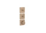 Hansgrohe Axor Citterio C Thermostatmodul 380/120, 49711310 cubic cut, Brushed Red Gold, Unterputz, mit Rosetten