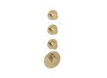 Herzbach Design iX PVD Fertigmontageset 21.523015.1.41 Brass Steel, für Universal-Thermostat-Modul, rund