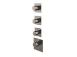 Herzbach Design iX PVD Fertigmontageset 21.523010.1.40 Black Steel, für Universal-Thermostat-Modul, eckig