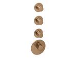Herzbach Design iX PVD Fertigmontageset 21.523015.1.39 Copper Steel, für Universal-Thermostat-Modul, rund