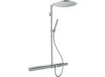 Hansgrohe Axor 800 Showerpipe 27984000 chrom, mit Thermostat, Kopfbrause und Handbrause